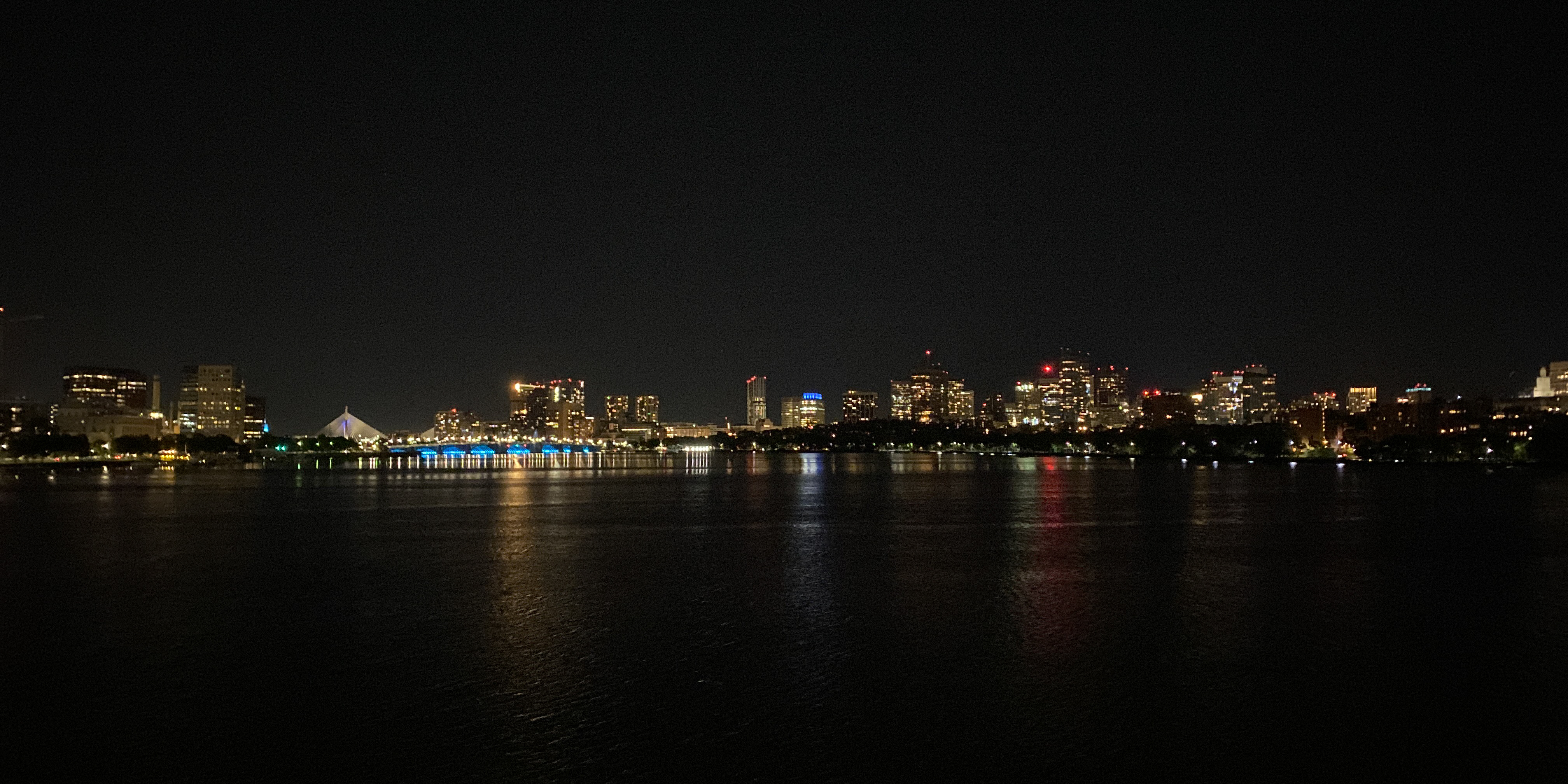 Night View of Boston Skyline